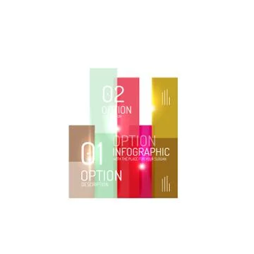 Geometric modern infographic options templates Illustrazione stock