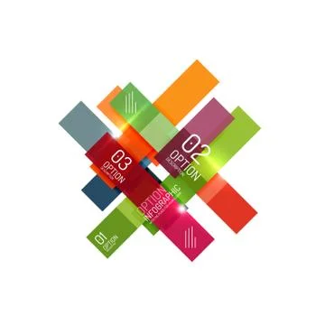 Geometric modern infographic options templates Illustrazione stock