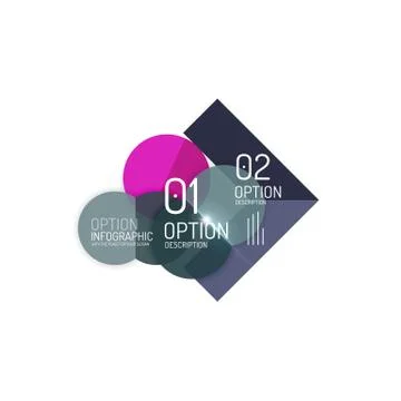 Geometric modern infographic options templates Illustrazione stock