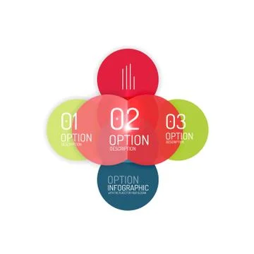 Geometric modern infographic options templates Illustrazione stock
