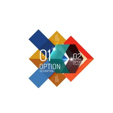 Geometric modern infographic options templates 스톡 일러스트