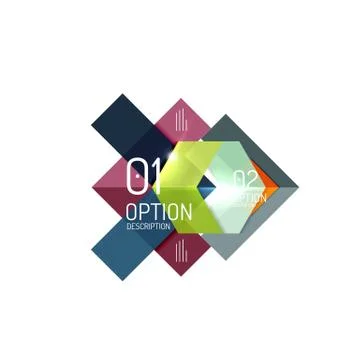 Geometric modern infographic options templates 스톡 일러스트