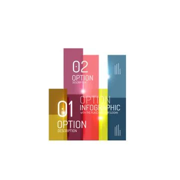 Geometric modern infographic options templates 스톡 일러스트