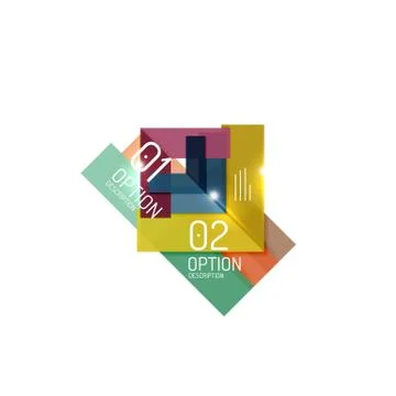 Geometric modern infographic options templates 스톡 일러스트