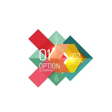 Geometric modern infographic options templates Illustrazione stock