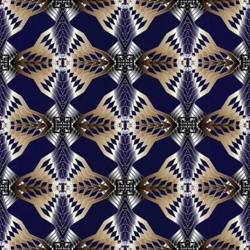 Geometric modern seamless pattern. Black vector geometry abstrac Stock Illustration