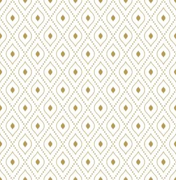 Geometric Modern Vector Seamless Pattern with Golden Dots Illustrazione stock