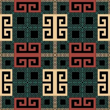 Geometric modern vector seamless pattern. Abstract tribal ethnic background.  Illustrazione stock