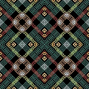Geometric modern vector seamless pattern. Abstract tribal ethnic style backgr Stock Illustration