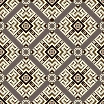 Geometric modern vector seamless pattern. Abstract tribal ethnic style backgr Illustrazione stock