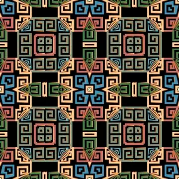 Geometric modern vector seamless pattern. Abstract tribal ethnic style backgr Stock Illustration