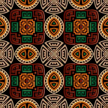 Geometric modern vector seamless pattern. Abstract tribal ethnic style backgr Illustrazione stock