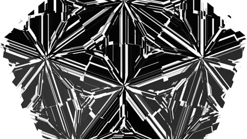 Geometric Monochrome Motion Pattern Stock Footage 105878157