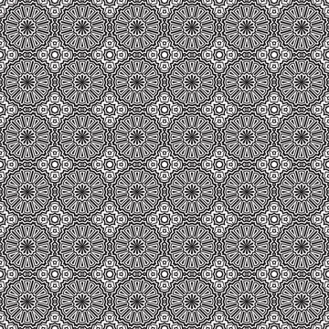 Geometric monochrome pattern, repeating design, textile, background, digita.. Stock Illustration