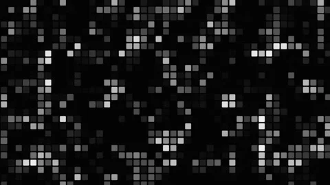 Geometric monochrome pixel grid animation background for tech and visual effect Stock Footage 333920523