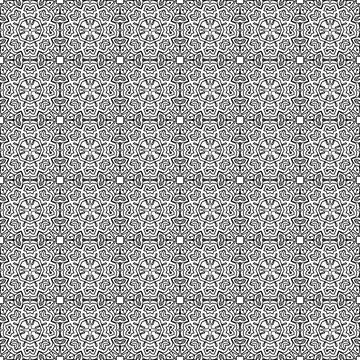 Geometric, monochrome, seamless pattern, textile design, background, repeat.. Illustrazione stock