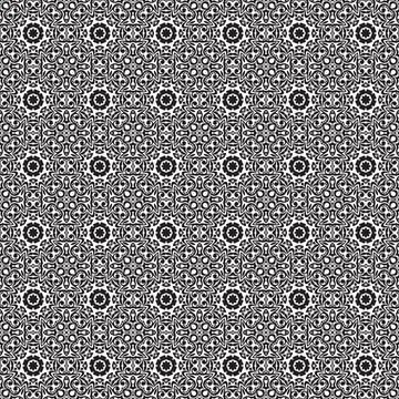 Geometric monochrome textile pattern design background Stock Illustration
