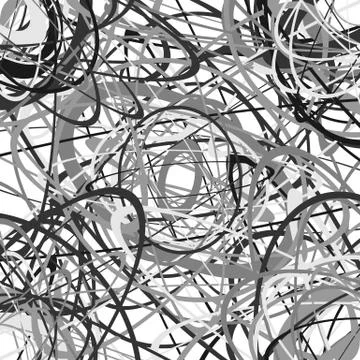 Geometric monochrome texture / pattern with random shapes. Abstract geometric 库存插图
