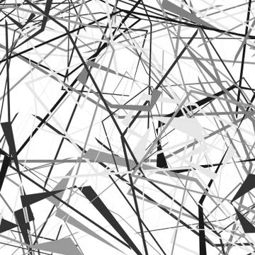 Geometric monochrome texture / pattern with random shapes. Abstract geometric 库存插图