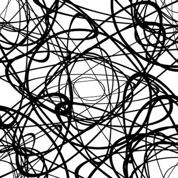 Geometric monochrome texture / pattern with random shapes. Abstract geometric Stock Illustration