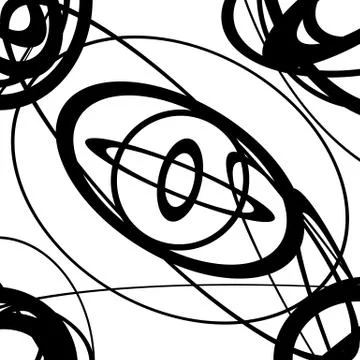 Geometric monochrome texture / pattern with random shapes. Abstract geometric Stock Illustration