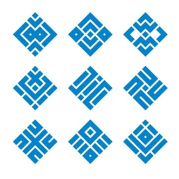 Geometric monogram crypto logo vector icon Stock Illustration