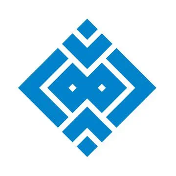 Geometric monogram crypto logo vector icon Stock Illustration