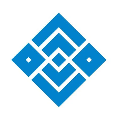 Geometric monogram crypto logo vector icon Stock Illustration