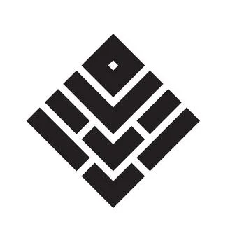 Geometric monogram crypto logo vector icon Illustrazione stock