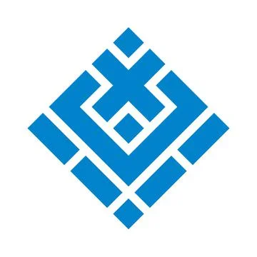 Geometric monogram crypto logo vector icon Stock Illustration