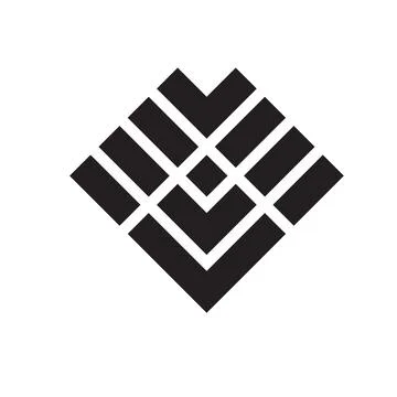 Geometric monogram crypto logo vector icon Stock Illustration