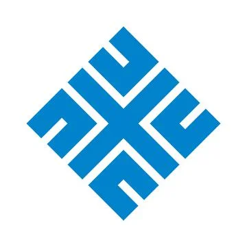 Geometric monogram crypto logo vector icon Stock Illustration