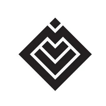 Geometric monogram crypto logo vector icon Stock Illustration