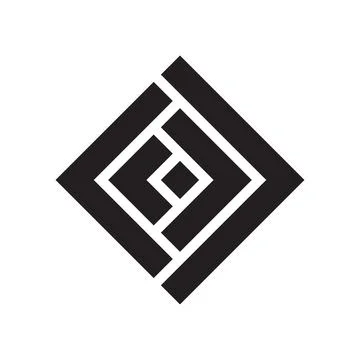 Geometric monogram crypto logo vector icon Stock Illustration