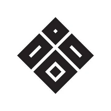 Geometric monogram crypto logo vector icon Stock Illustration