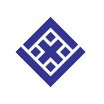 Geometric monogram crypto logo vector icon Stock Illustration