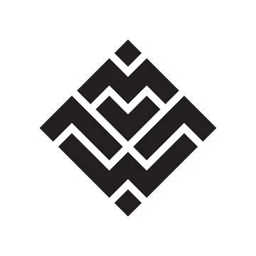 Geometric monogram crypto logo vector icon Stock Illustration