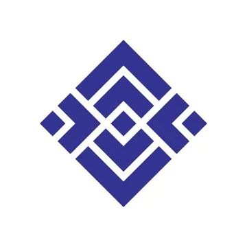 Geometric monogram crypto logo vector icon Stock Illustration