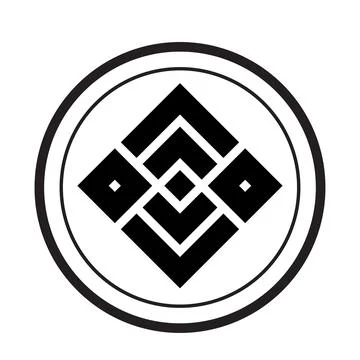 Geometric monogram crypto logo vector icon Stock Illustration