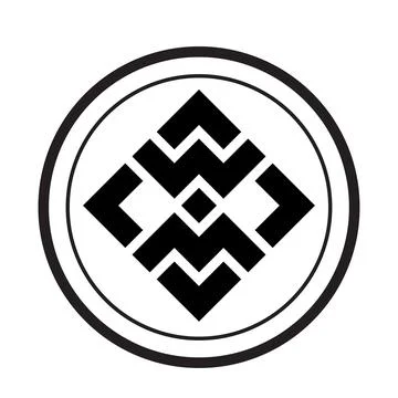 Geometric monogram crypto logo vector icon Illustrazione stock