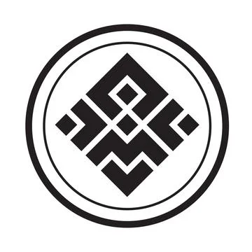 Geometric monogram crypto logo vector icon Stock Illustration