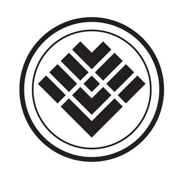 Geometric monogram crypto logo vector icon Stock Illustration