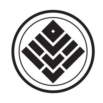 Geometric monogram crypto logo vector icon Illustrazione stock