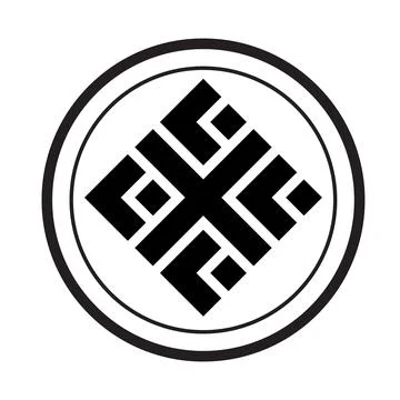 Geometric monogram crypto logo vector icon Stock Illustration