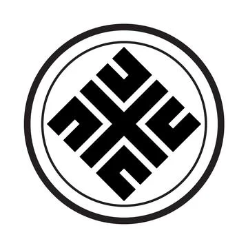 Geometric monogram crypto logo vector icon Stock Illustration