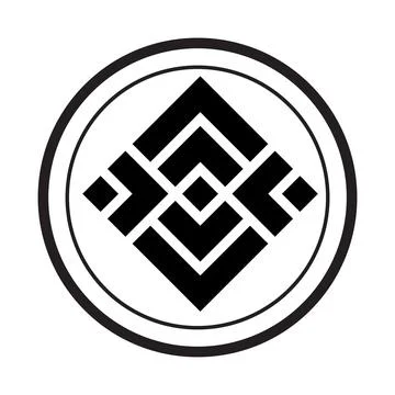 Geometric monogram crypto logo vector icon Stock Illustration