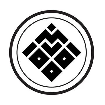 Geometric monogram crypto logo vector icon Stock Illustration