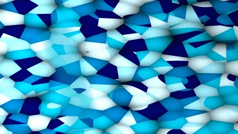 Geometric Mosaic Abstract Composition in Bright Blue Tones with Dynamic Lig.. Vídeos de archivo 330121188