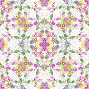 Geometric Mosaic Boho Chic Pattern 스톡 일러스트