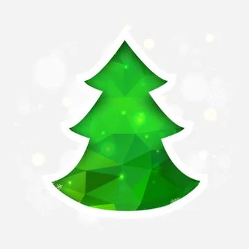 Geometric Mosaic Christmas Tree, vector Stock-Illustration